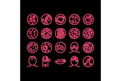 Skin Disease Symptom neon glow icon illustration Product Image 1
