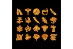 Medical Herb Natural Ingredient neon glow icon illustration Product Image 1