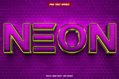 Neon 3D editable text effect Product Image 1