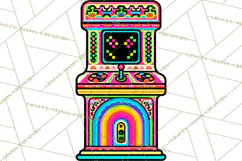Neon 80s Clipart PNG, Retro Sticker Art & Sayings Product Image 4