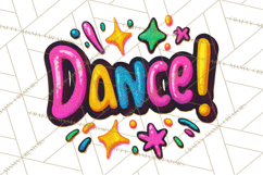 Neon 80s Clipart PNG, Retro Sticker Art &amp; Sayings Product Image 5