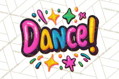 Neon 80s Clipart PNG, Retro Sticker Art & Sayings Product Image 5