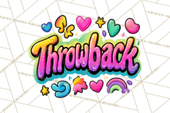 Neon 80s Clipart PNG, Retro Sticker Art &amp; Sayings Product Image 4