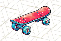 Neon 80s Clipart PNG, Retro Sticker Art & Sayings Product Image 4