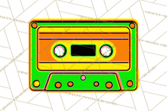 Neon 80s Clipart PNG, Retro Sticker Art &amp; Sayings Product Image 3