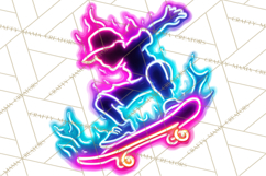 Neon 80s Clipart PNG, Retro Sticker Art &amp; Sayings Product Image 2