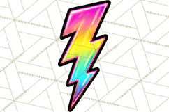Neon 80s Clipart PNG, Retro Sticker Art & Sayings Product Image 5