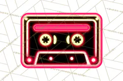 Neon 80s Clipart PNG, Retro Sticker Art & Sayings Product Image 4