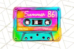 Neon 80s Clipart PNG, Retro Sticker Art & Sayings Product Image 3