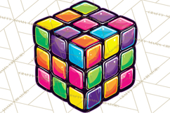 Neon 80s Clipart PNG, Retro Sticker Art &amp; Sayings Product Image 4