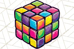Neon 80s Clipart PNG, Retro Sticker Art & Sayings Product Image 4
