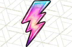 Neon 80s Clipart PNG, Retro Sticker Art & Sayings Product Image 2
