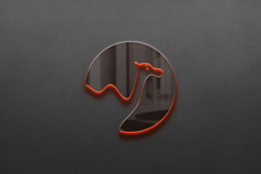 Neon Backlight Logo Mockup Product Image 1