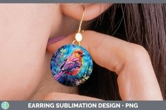 GorgeousNeon Birds Round Earrings design.