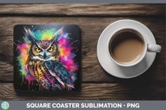 GorgeousNeon Birds Square Coaster design.