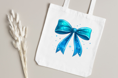 neon blue bow, glowing coquette bow, vibrant bow design, blue glow clipart, digital bow design, neon glow design, glowing bow art, vibrant neon blue, coquette bow art, blue sublimation design
