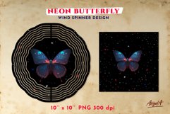 Neon Sparkling butterfly  sublimation design is  butterfly wind spinner sublimation design  10 inches.