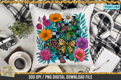 Rainbow Leopard French Bulldog is a professional design that is available at 300dpi PNG to use for Sublimation, iron-on transfer, DTG Printing and normal printing.