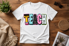 Neon Checkered TEACH PNG Product Image 3
