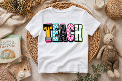 Neon Checkered TEACH PNG Product Image 7