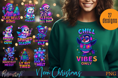 Neon Christmas Bundle | Funny Quotes | Sublimation Designs Product Image 1