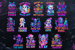 Neon Christmas Bundle | Funny Quotes | Sublimation Designs Product Image 3