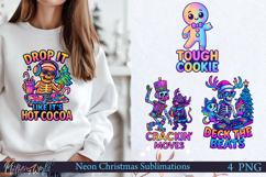 Neon Christmas Sublimation Designs | tough cookie Product Image 1