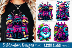 Preppy Rustic Christmas Patchwork Sublimation Designs Product Image 2