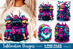 Preppy Rustic Christmas Patchwork Sublimation Designs Product Image 7