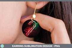 GorgeousNeon Christmas Round Earrings design.