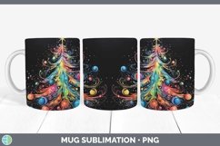 GorgeousNeon Christmas Mug Wrap design.