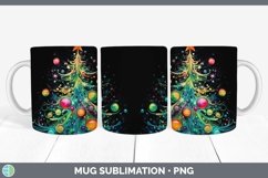 GorgeousNeon Christmas Mug Wrap design.