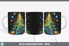 GorgeousNeon Christmas Mug Wrap design.