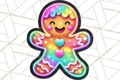 Neon Christmas Clipart Png, Kawaii Holiday Sticker Icons Product Image 2