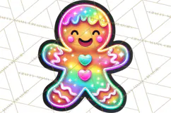Neon Christmas Clipart Png, Kawaii Holiday Sticker Icons Product Image 2