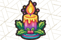 Neon Christmas Clipart Png, Kawaii Holiday Sticker Icons Product Image 5