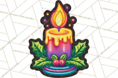 Neon Christmas Clipart Png, Kawaii Holiday Sticker Icons Product Image 5
