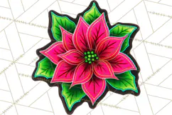 Neon Christmas Clipart Png, Kawaii Holiday Sticker Icons Product Image 2