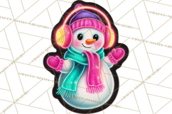 Neon Christmas Clipart Png, Kawaii Holiday Sticker Icons Product Image 4
