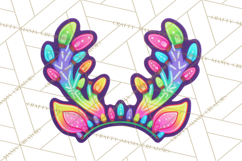 Neon Christmas Clipart Png, Kawaii Holiday Sticker Icons Product Image 3