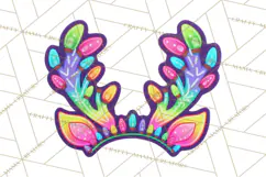 Neon Christmas Clipart Png, Kawaii Holiday Sticker Icons Product Image 3