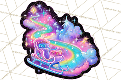 Neon Christmas Clipart Png, Kawaii Holiday Sticker Icons Product Image 4