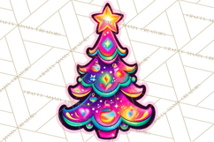 Neon Christmas Clipart Png, Kawaii Holiday Sticker Icons Product Image 2