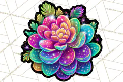 Neon Christmas Clipart Png, Kawaii Holiday Sticker Icons Product Image 3