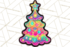 Neon Christmas Clipart Png, Kawaii Holiday Sticker Icons Product Image 4
