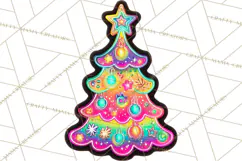 Neon Christmas Clipart Png, Kawaii Holiday Sticker Icons Product Image 4