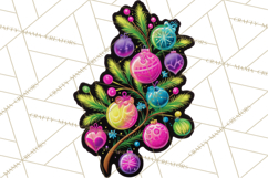 Neon Christmas Clipart Png, Kawaii Holiday Sticker Icons Product Image 5