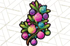 Neon Christmas Clipart Png, Kawaii Holiday Sticker Icons Product Image 5