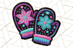 Neon Christmas Clipart Png, Kawaii Holiday Sticker Icons Product Image 3