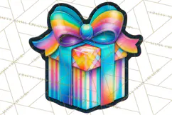 Neon Christmas Clipart Png, Kawaii Holiday Sticker Icons Product Image 3